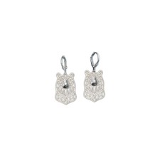 925 Sterling Silver Wild Bear Bear Earrings Gift For Bear Lovers Wild Jewelry