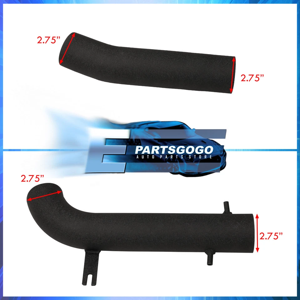 For 95-02 Honda Accord V6 TL Cold Air Intake System Black Aluminum Pipe + Filter - Imagem 2 de 4