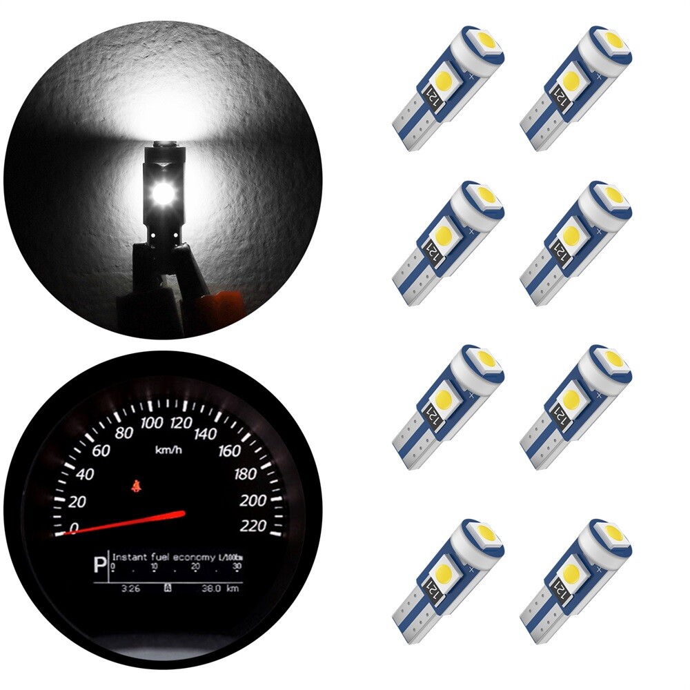 10X WHITE T5 74 37 3SMD-3030 LED SPEEDOMETER INSTRUMENT