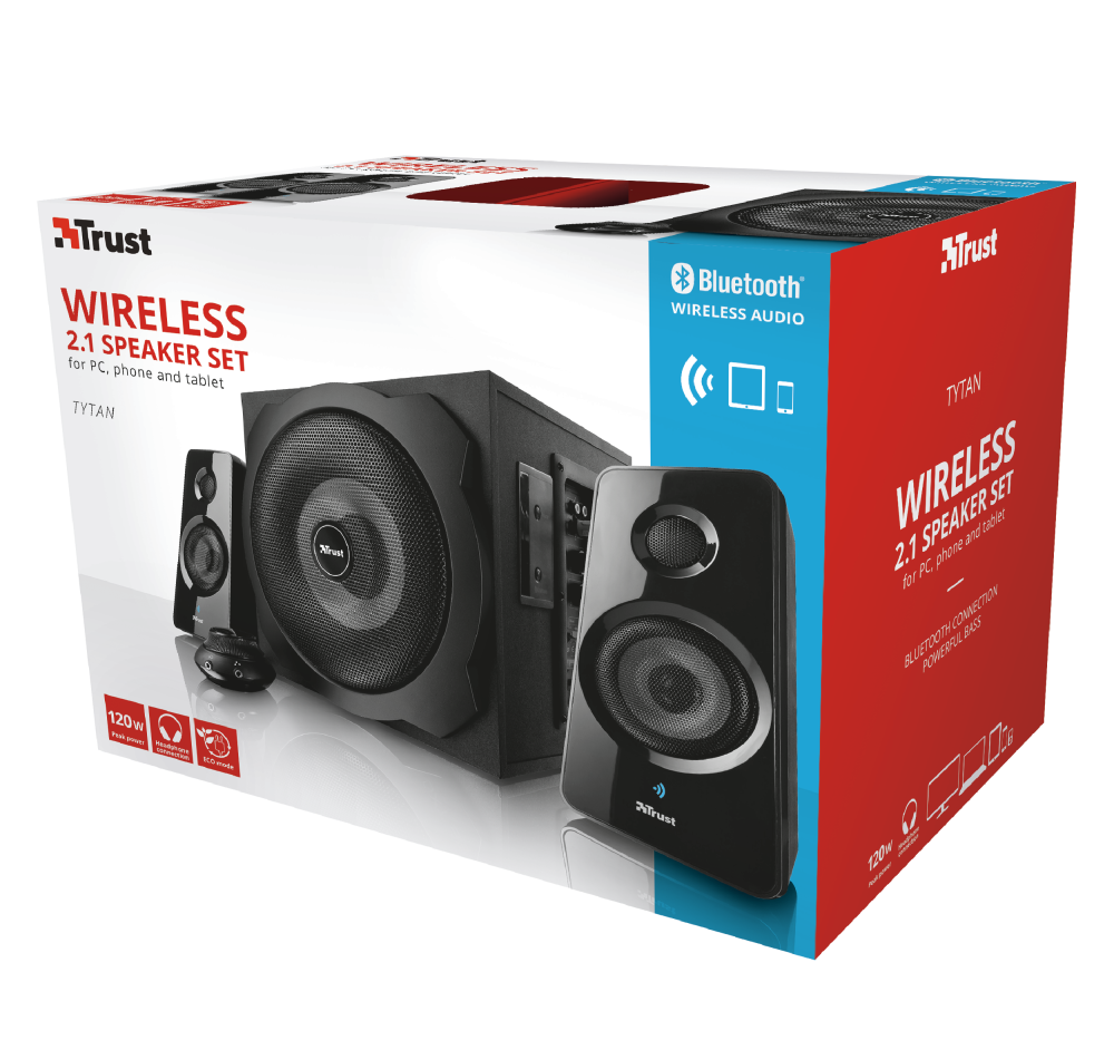 trust tytan 2.1 subwoofer speaker set bluetooth