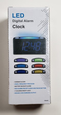 Digital Alarm Clock for Bedroom - 7 Color Night Light, Double USB Charging