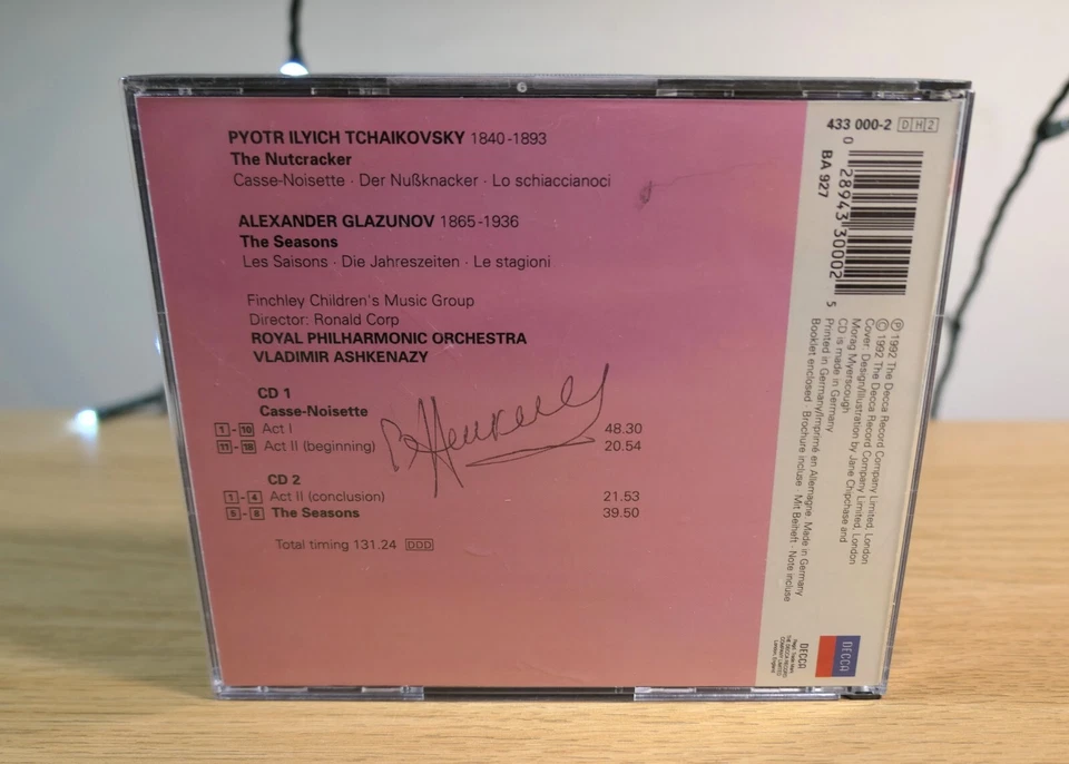 Vladimir Ashkenazy *SIGNED* Tchaikovsky The Nutcracker Decca 2 CD - Image 3 of 4
