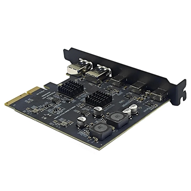 NEW PCI X4 To 3 Port Type C + 2 Port USB3.2 Adapter Expansion Card USB 3.2 HUB - Image 3 of 4