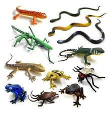 12pcs Snake Insect Frog Animal Toy PVC Action Figure Kids Toys Children Gifts