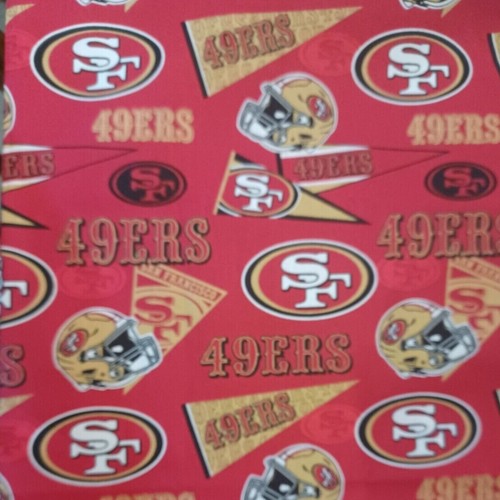 Tela de algodón San Francisco 49ers retro 45" ancho NFL NFC West - Imagen 2 de 2