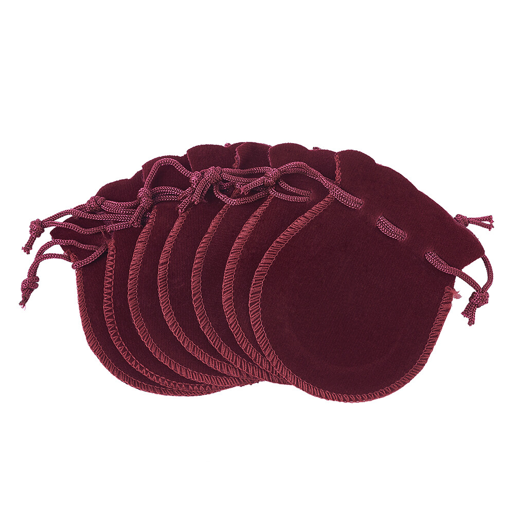 200 Soft Drawstring Velvet Bags Jewelry Packing Gift Pouches Dark Red 3.5"x2.7"