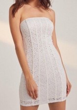 NWT Kimchi Blue Urban Outfitters Dress Size Large Lace Mini Strapless Stretch