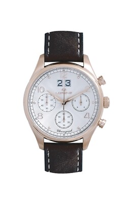 Montre Lorenz 030215EE, Blanc 42mm, Date, Chronographe, Étui Roses' 5ATM, 50mt