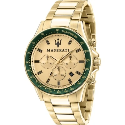 Maserati Sfida R8873640005 chronograph 44m Herrenuhr Grün Schwarz Gold - Bild 1 von 4