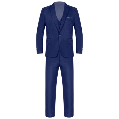 Mens Formal Suits 3-Piece Jacket Vest and Pants Tuxedo Business Suit Worksuit - Picture 19 of 24