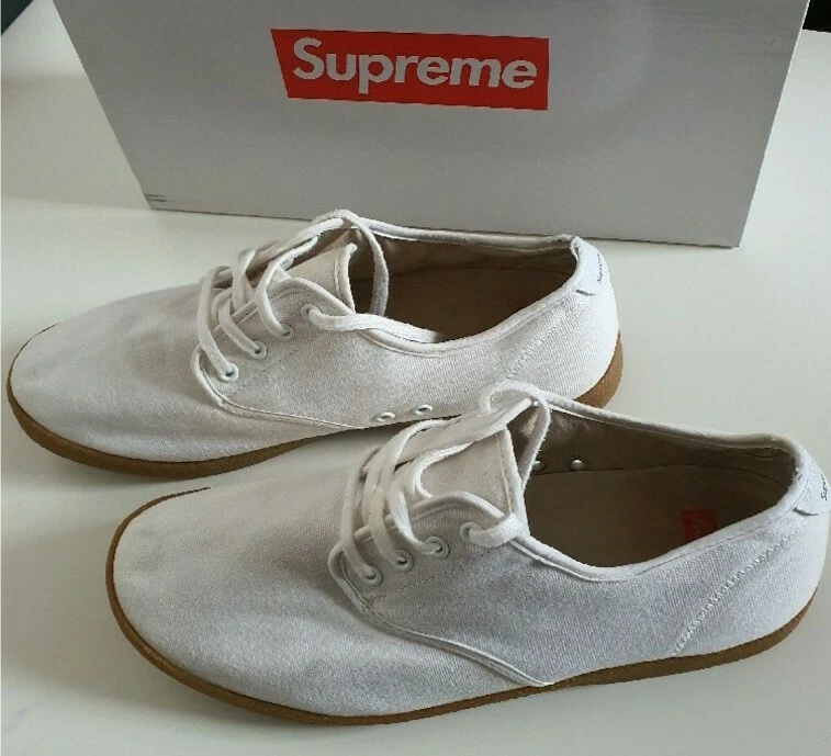 SS09 Supreme Canvas House Shoes US 10 blanc très rare 2009 vintage 