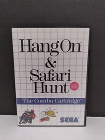 Sega Master System Hang On & Safari Hunt Complete Authentic Game Cleaned Working