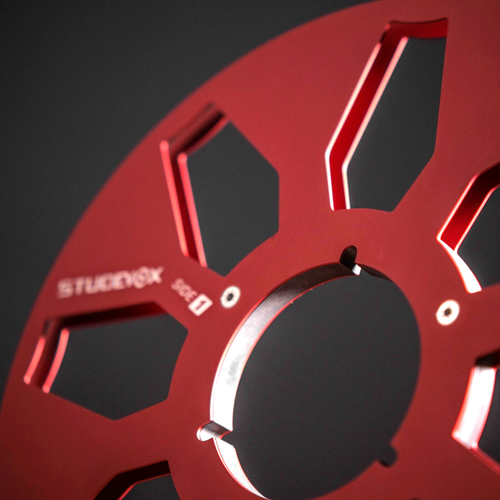 2X Standard 10.5" Aluminum Red Take Up Reels For Reel To Reel Tape Recorders - Picture 5 of 7