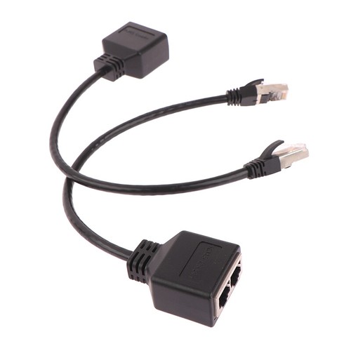 Ethernet Splitter RJ45 1 Male to 2 Female LAN Ethernet Cable Splitter Cable _ou