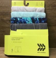 Boys' 4pk Cotton Blend Boxer Briefs All in Motion S 6/7 