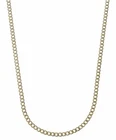 Revere 9ct Gold Plated Sterling Silver Solid 4.5mm 1/2 oz Curb Chain