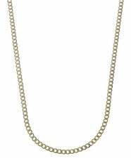 Revere 9ct Gold Plated Sterling Silver Solid 4.5mm 1/2 oz Curb Chain
