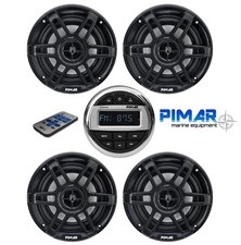 RADIO STEREO BARCA MARINO BLUETOOTH-USB KIT CON 4 CASSE 150-WATT PIU TELECOMANDO