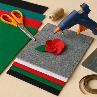 3.2mm Thick Acrylic Felt Sheets   9x12''   Multi-Color or Single Color Options