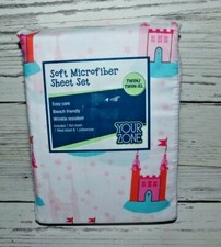 Your Zone Bedding Sheet Set Twin Twin XL 3 Pc Castle Wrinkle Resistant Princess