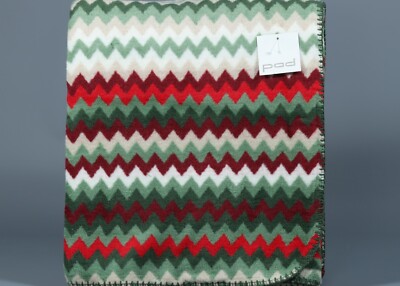PAD CONCEPT CHEVRON MULTI Cotton/Poly Reversible Throw Blanket 78''x60''