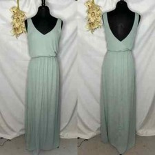 Show Me Your MuMu women's teal blue green maxi dress sleeveless size medium GUC
