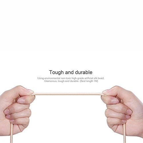 ZEFR BLINDADO Acero USB C a USB A (3,3 pies/1 m) Samsung Google Apple LG (DORADO) Foto 3 de 4