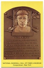 Gold HOF Plaque Postcard - Eppa Rixey Cincinnati Reds (1986 Printing)