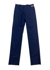 NEW Nordstrom Mens Shop 30 Unhemmed Navy Blue Dress Pants Wool Trousers Trim Fit