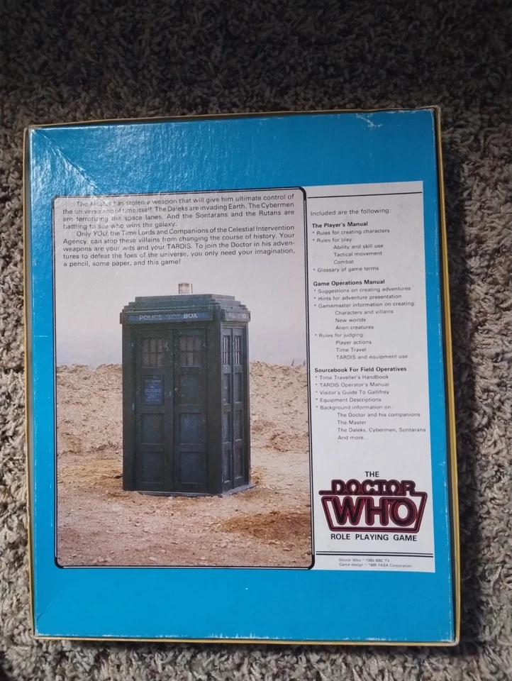 1981 1st printing FASA 9001 The Doctor Who Role Playing Game - Image 2 of 4
