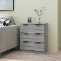 Sideboard Grau Sonoma 60X30X70 Cm Holzwerkstoff Landhausstil