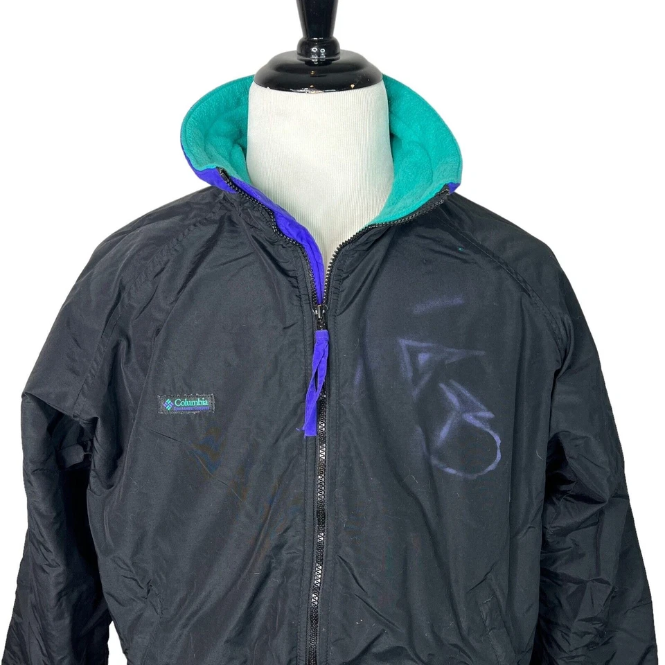 Columbia VTG 90s Bugaboo Fleece Lined Winter Jacket FLAW Black Mens Medium - Image 3 of 4