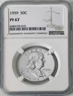 1959 FRANKLIN SILVER HALF DOLLAR - NGC PF 67