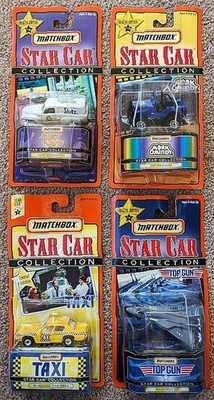 Lot Of 4 MATCHBOX STAR CAR Top Gun SwingWing Jet Laverne Shirley Taxi Mork Mindy