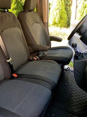 Sitzbezug Set VW Caravelle T7 9-Sitzer   Original Autopolster, Graphit, Neu