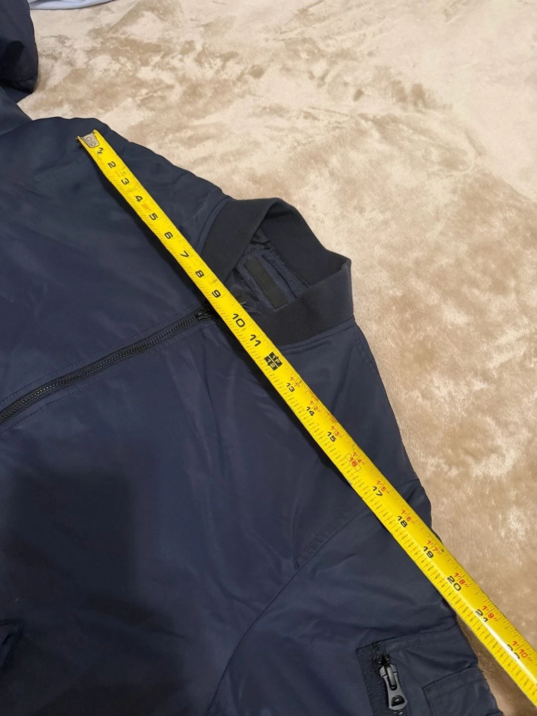 Uniqlo Men's MA-1 Bomber Jacket Navy Blue Size S - product detail image 11