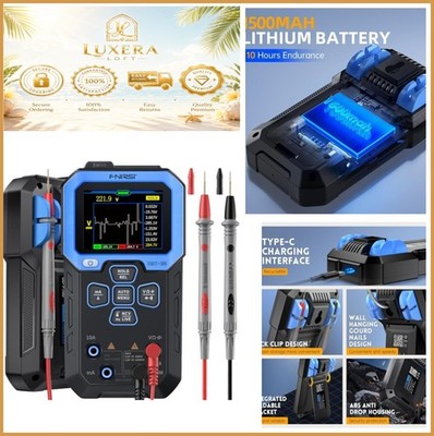 Digital Multimeter 9999 Counts True RMS Auto-Ranging Rechargeable Type-C NCV