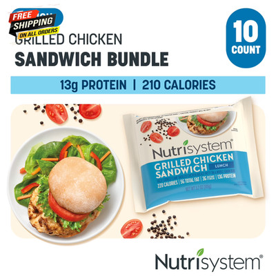 Grilled Chicken Sandwich Bundle, 13G Protein, Frozen, 10 Count   