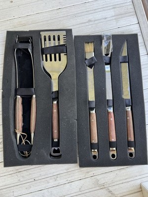 Unbranded 5-Piece BBQ Grill Tool Set Stainless Steel 