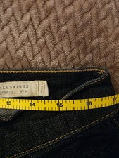 All Saints Cigarette Mens Blue Jeans W34 Slim Fit