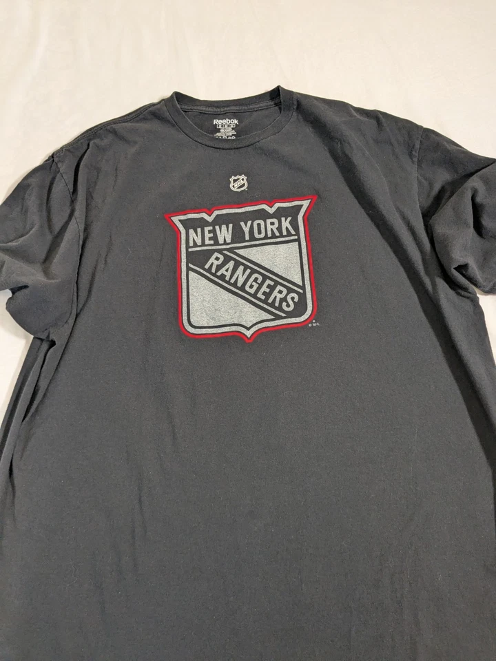 Reebok NHL Black Men's T-Shirt New York Rangers Size 2X - Image 2 of 4