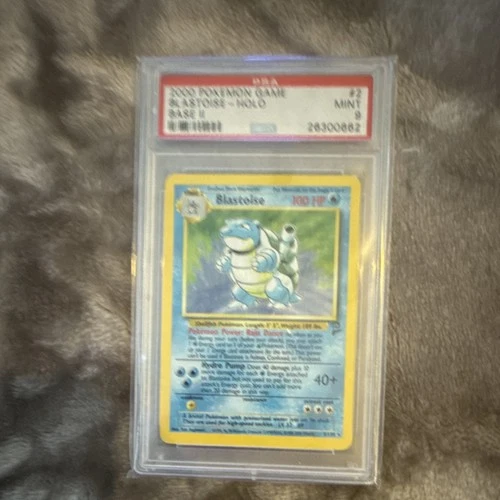 Pokémon TCG Blastoise Base Set 2 Holo Rare PSA 9 #2/130 2000 English