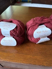 4 Knit Picks Andean Silk Yarn, Barn Red