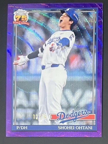 2026 Topps Chrome Shohei Ohtani Purple Wave Refractor #/75 Dodgers