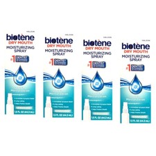4 Pack Biotene Moisturizing Mouth Spray 1.5 Oz Each