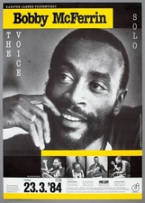 BOBBY McFERRIN – rare original Berlin 1984 concert poster *THE VOICE*