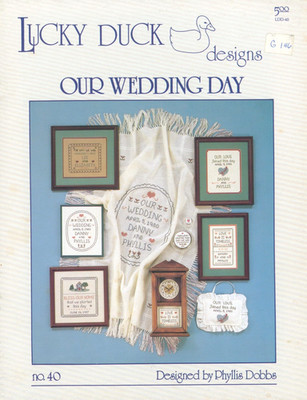 Our Wedding Day Cross Stitch Leaflet Lucky Duck 40 Dobbs Bless Our Home Sampler