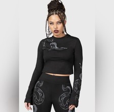 NWT Killstar Cornelia Snake Print Crop Top Sz XL