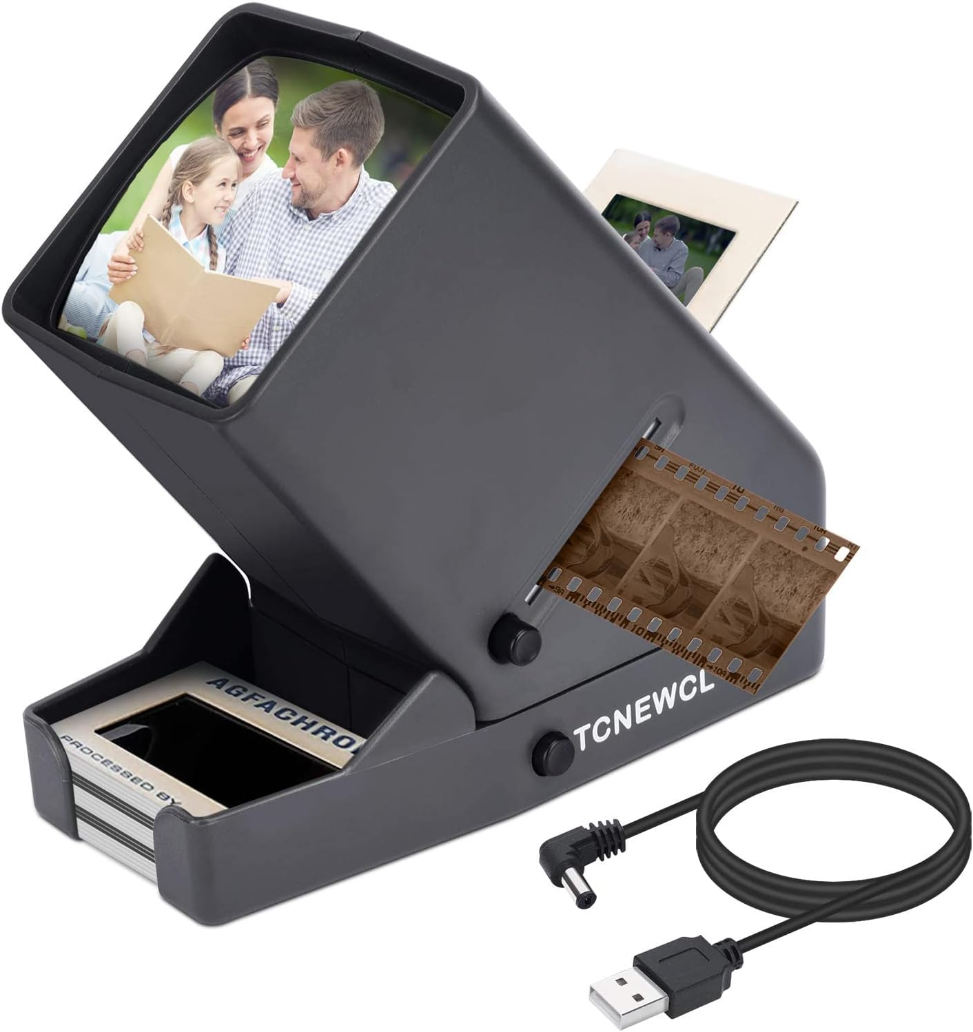 35Mm Slide and Film Viewer, 3X Magnification and LED Lighted Illuminated Viewing