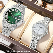  Fashion Couple Watches Set  Quartz Watches  Luxury Watch Set  Elegant Watch